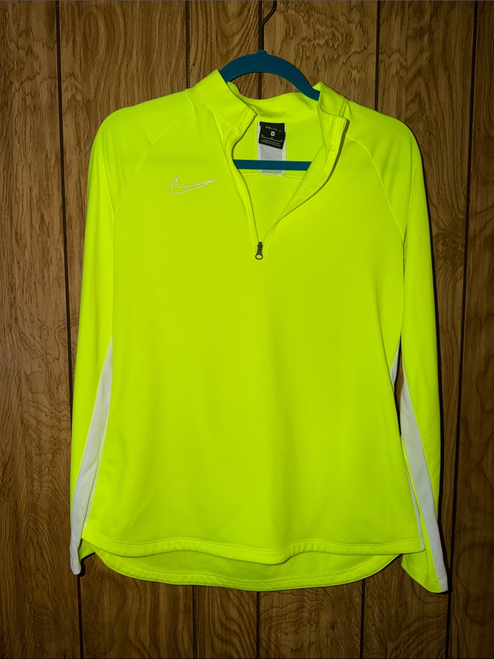 Nike DRI-FIT Women's High-Visibility Yellow Half-Zip Utility Jacket size medium